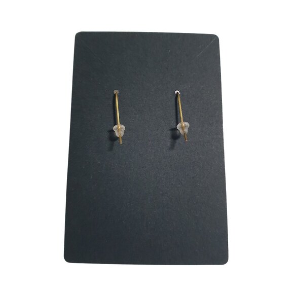 Gold Tone Elephant Dangle Earrings Women Zoo Safari Hook Backings India Vintage - Picture 2 of 3